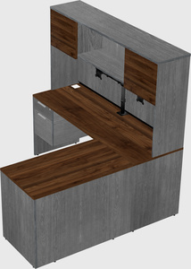 L-shaped office desk