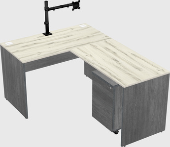 L-shaped office desk