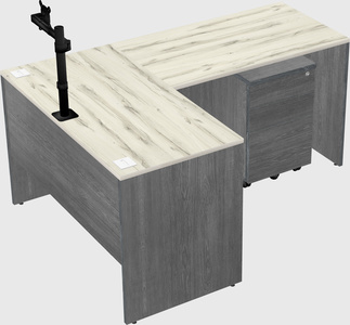 L-shaped office desk
