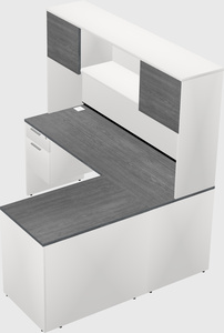 L-shaped office desk