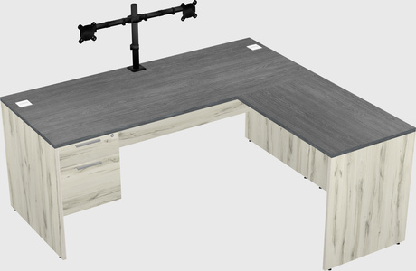 L-shaped office desk