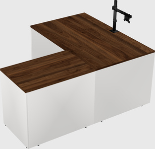 L-shaped office desk