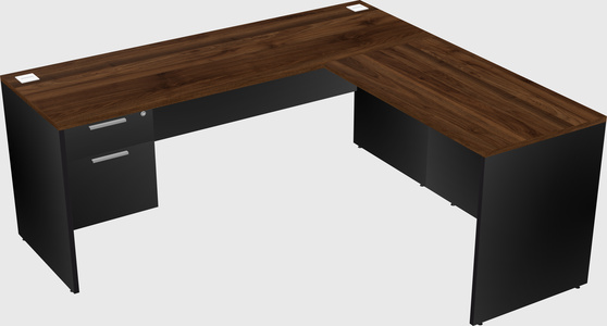 L-shaped office desk