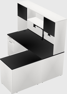 L-shaped office desk