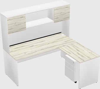 L-shaped office desk