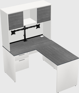 L-shaped office desk