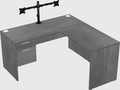 L-shaped office desk