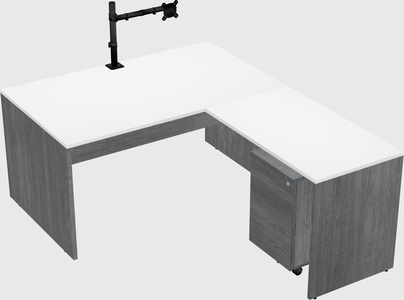 L-shaped office desk