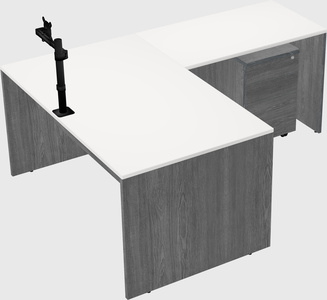 L-shaped office desk