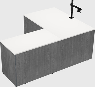 L-shaped office desk