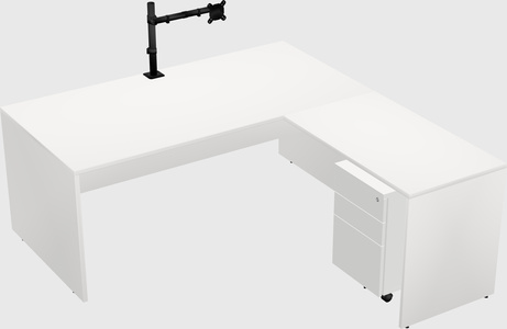 L-shaped office desk