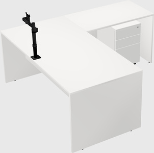 L-shaped office desk