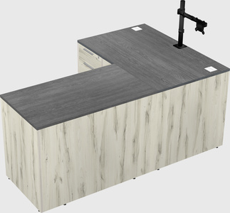 L-shaped office desk