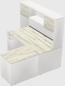 L-shaped office desk