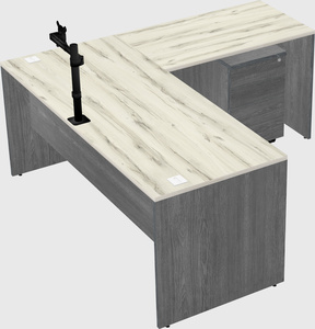 L-shaped office desk