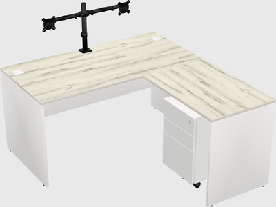 L-shaped office desk
