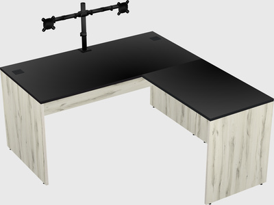 L-shaped office desk