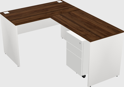 L-shaped office desk
