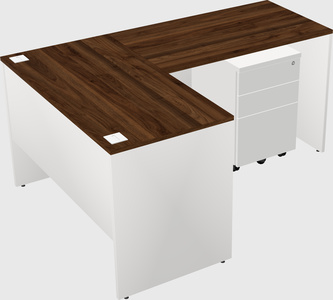 L-shaped office desk