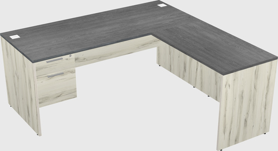 L-shaped office desk