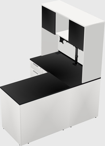 L-shaped office desk