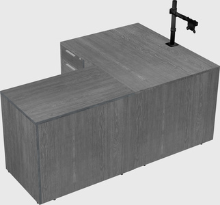 L-shaped office desk
