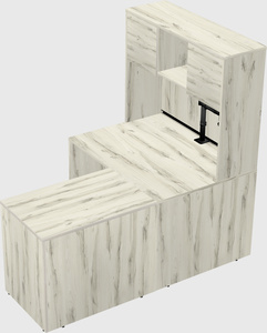 L-shaped office desk