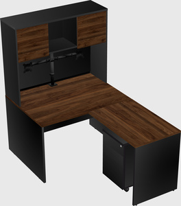 L-shaped office desk