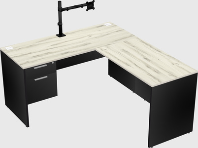 L-shaped office desk