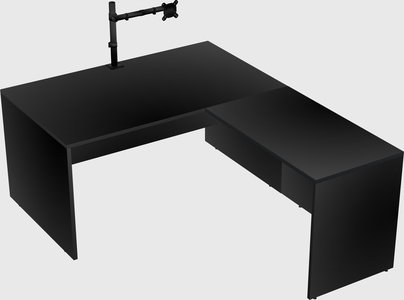L-shaped office desk