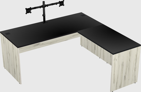 L-shaped office desk