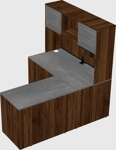 L-shaped office desk