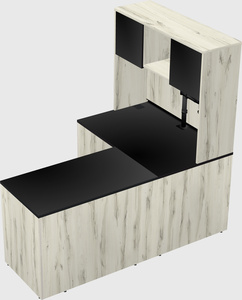 L-shaped office desk