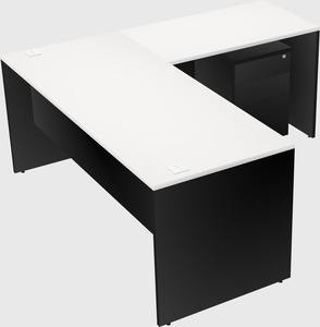 L-shaped office desk