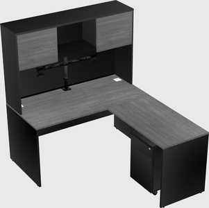 L-shaped office desk