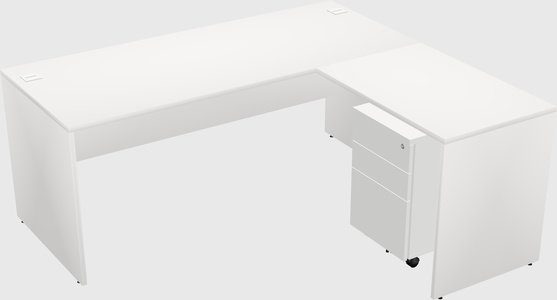 L-shaped office desk