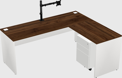 L-shaped office desk