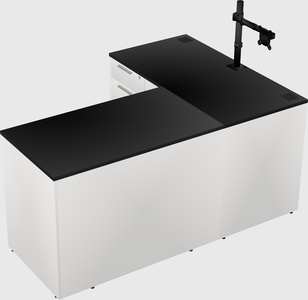 L-shaped office desk