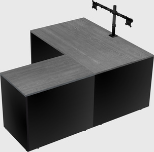 L-shaped office desk