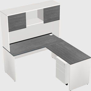 L-shaped office desk