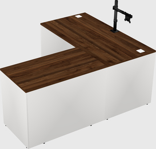 L-shaped office desk