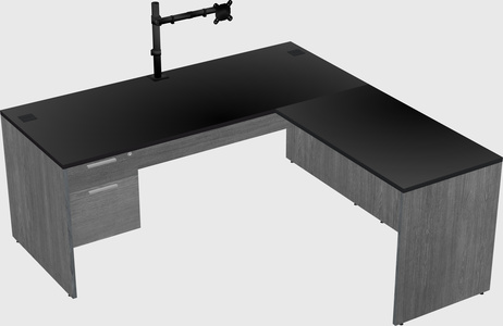 L-shaped office desk