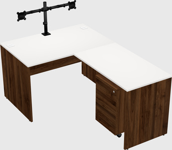 L-shaped office desk
