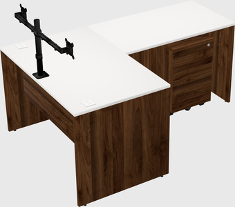 L-shaped office desk