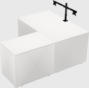 L-shaped office desk