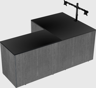 L-shaped office desk