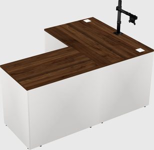L-shaped office desk