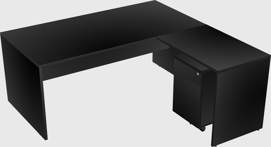 L-shaped office desk
