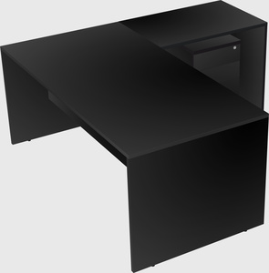 L-shaped office desk