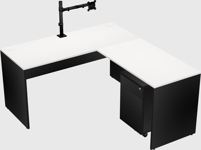L-shaped office desk